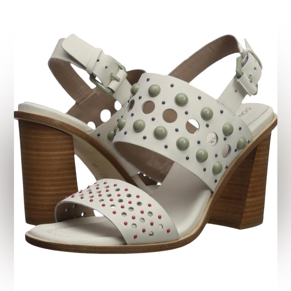 Donald Pliner Women's Estee Heeled Sandal in Bone Size 8.5